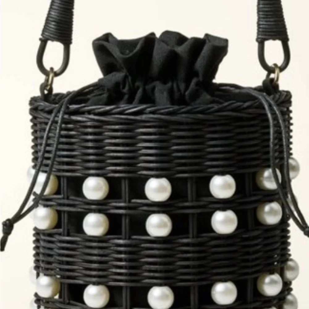 NWT Pearl Embellished basket bucket bag Kate Spade New York X Target